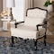 Baxton Studio Dion Traditional French Cream Fabric and Wenge Brown Finished Wood Accent Chair 233-13261-ZORO - alternate 10